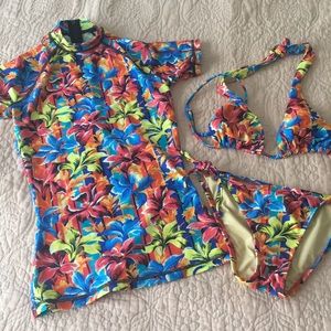 JCrew swimsuit and rash guard